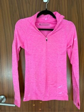 Victoria's Secret Bright Pink Quarter-Zip Turtleneck top